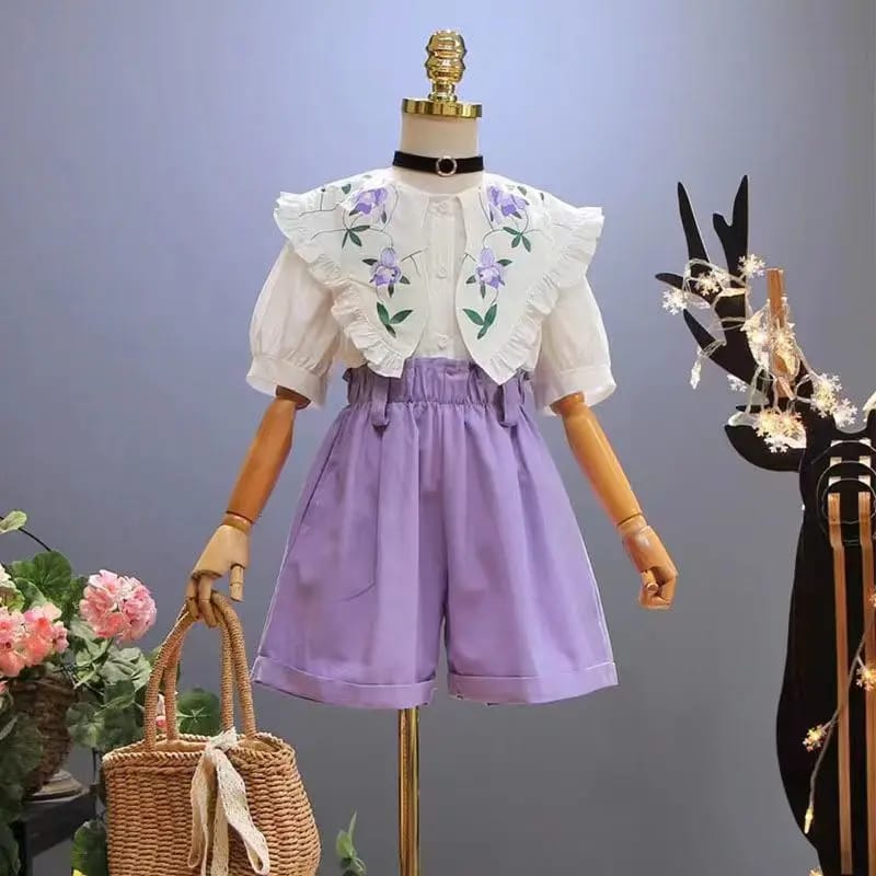 White Blouse + Shorts Princess Sweet Suits